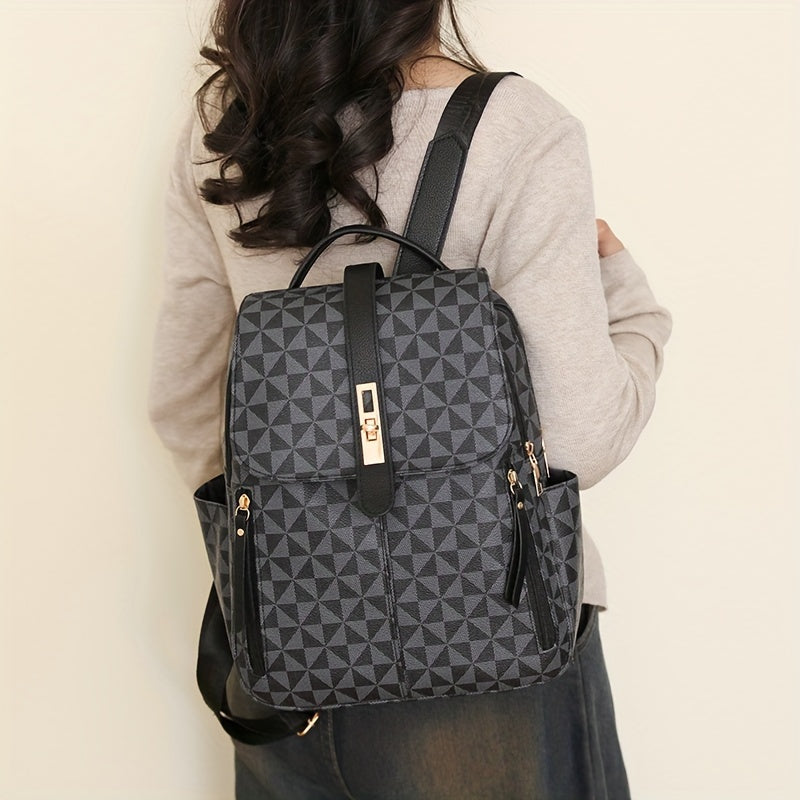 Zaino da viaggio multistrato Valstrend, grande capacità, stile casual per donna, ideale per scuola e commuting quotidiano.