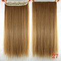 Parrucca finta a cinque clip singola, modello Valstrend shop, in capelli sintetici naturali, vista frontale e dettagli dei clip.