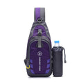 Borsa impermeabile da torace Valstrend, resistente all'acqua, in tessuto nero con tracolla regolabile, ideale per sport e escursioni