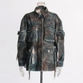 Giacca stampata larga e coordinata Valstrend, stile casual con design all-matching, vista frontale sulla giacca leggera.