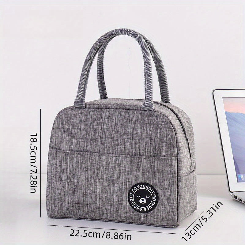 Borsa termica isolante per pranzo Valstrend, con rivestimento in alluminio, portatile per picnic, scuola o viaggio.