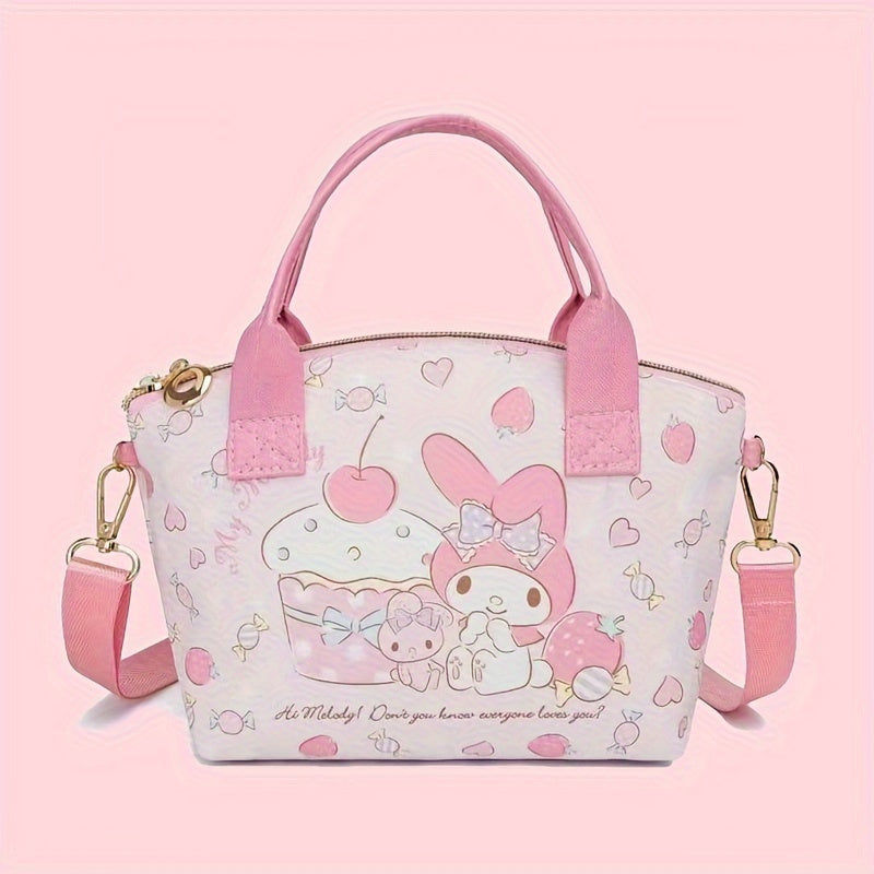 Cartoon Handbag, Cute Anime Crossbody Bag, Melody Kuromi Cinnamoroll Hello Kitty PU Shoulder Bag