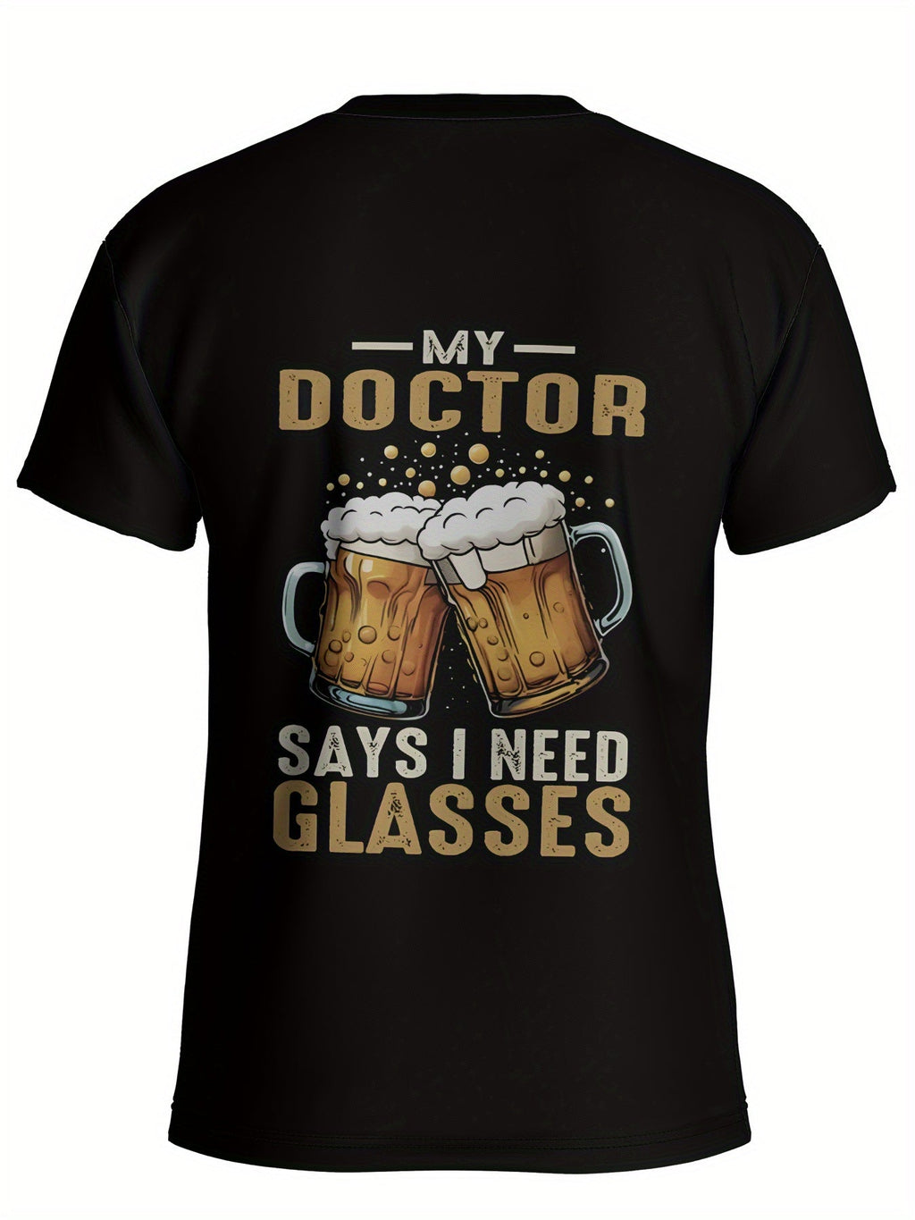 T-shirt uomo Valstrend con stampa grafica di birre, maniche corte e collo rotondo, ideale per estate e attività all'aperto.