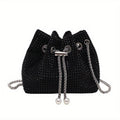 New Summer Mini Rhinestone Women's Bag: Diamond-studded Blessing Bag with Rhinestone Chain and Pearl Tassels