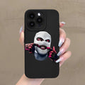 Custodia per iPhone Valstrend Quirky per uomo con motivo a cappuccio, resistente agli shock, texture opaca e stile elegante.