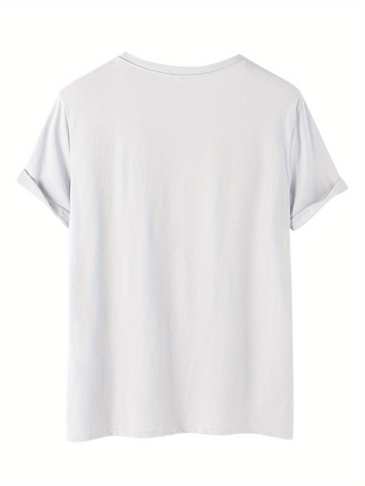 T-shirt casual da donna in poliestere con stampa floreale vintage, girocollo, tessuto a maglia, vestibilità regolare, collezione primavera estate