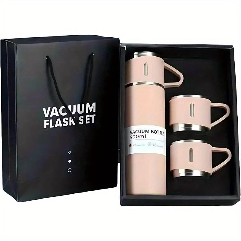 16.9oz Stainless Steel Travel Mug with 2 Lids - Perfect for Hot & Cold Drinks, Ideal Coffee Cup Set for All Seasons, Great Gift for Men & Women on Christmas and Halloween