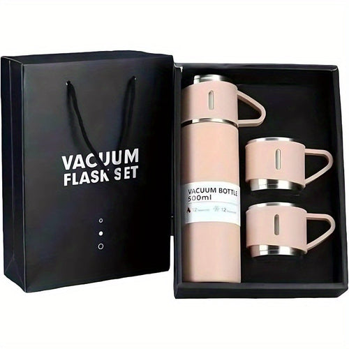 16.9oz Stainless Steel Travel Mug with 2 Lids - Perfect for Hot & Cold Drinks, Ideal Coffee Cup Set for All Seasons, Great Gift for Men & Women on Christmas and Halloween