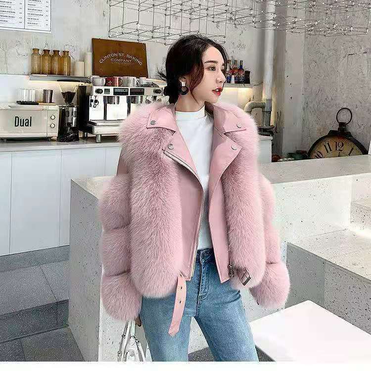 Cappotto donna in pelliccia sintetica di Valstrend, giacca moto autunnale e invernale, giovane stile caldo e elegante.