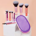 Pennelli per trucco a tubo lungo Valstrend, 8 pezzi multicolori, set di pennelli per applicazione makeup professionale.