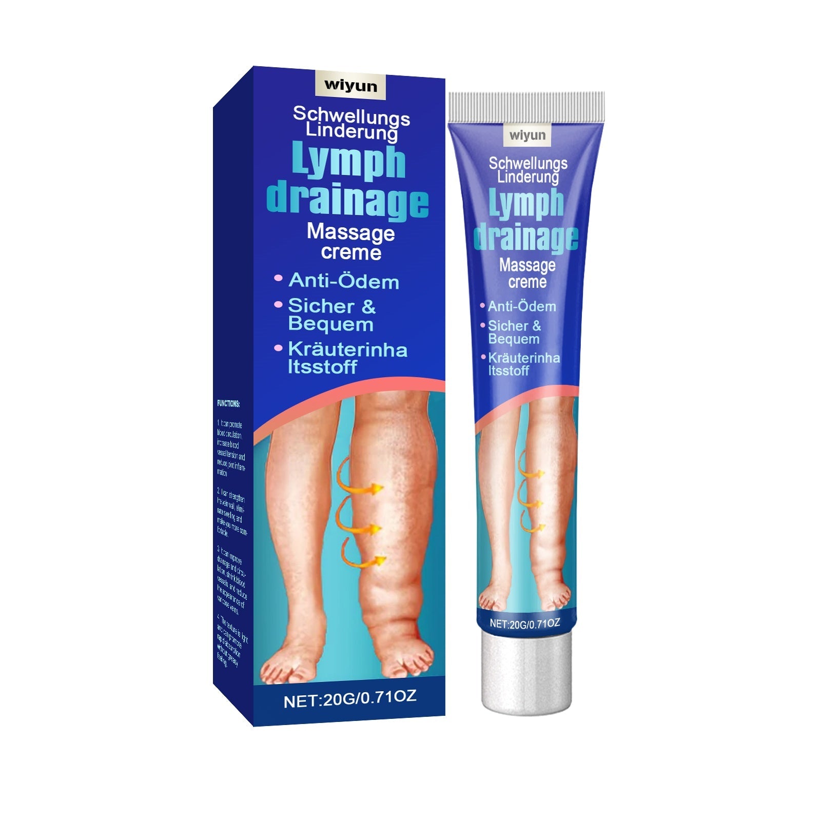 Crema Valstrend per ridurre il gonfiore alle gambe e migliorare la flessibilità delle articolazioni, con tubo di crema e etichetta.