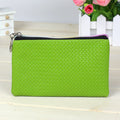 Portafoglio donna Valstrend in tessuto PU colorato, con zip e tasca, mini borsa a mano con design creativo e compatto.