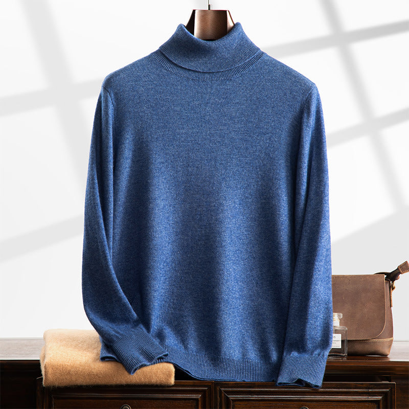 Camicia casual da uomo Valstrend in cashmere con colletto alto per autunno-inverno, stile elegante e comfort.