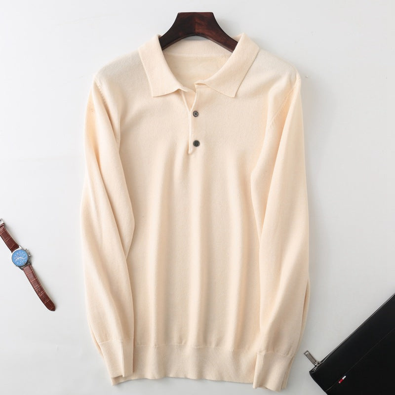 Maglione da uomo in maglia Valstrend con collo polo, pullover caldo e confortevole, ideale per stile casual e inverno.