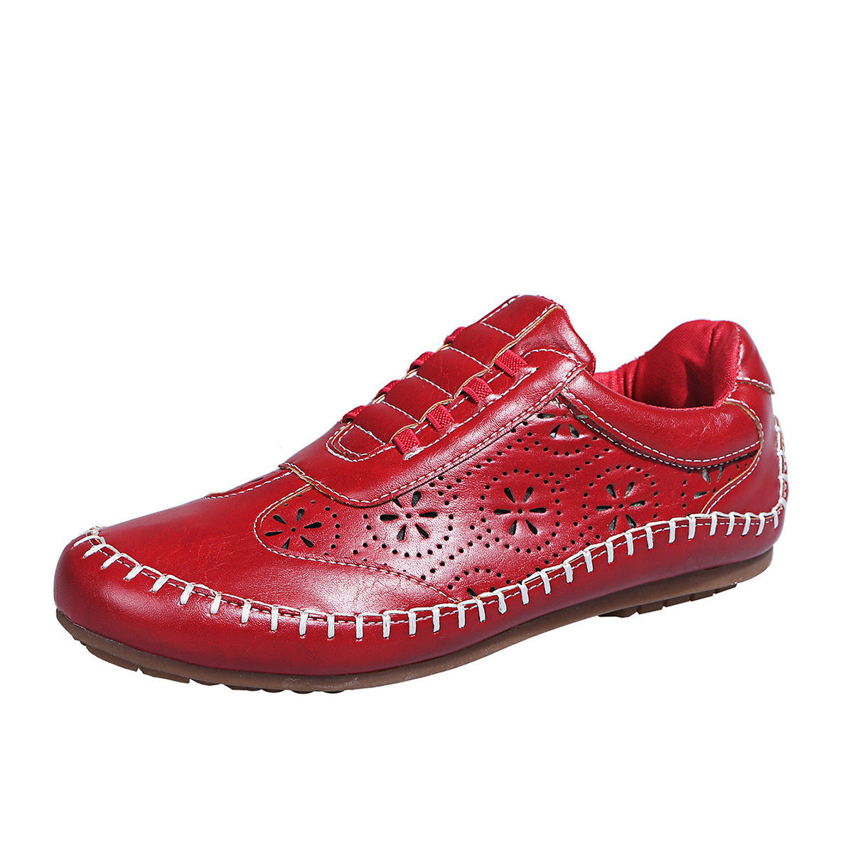 Scarpe donna Valstrend flat con punta rotonda e suola morbida, calzature casual con tacco basso e design comodo.
