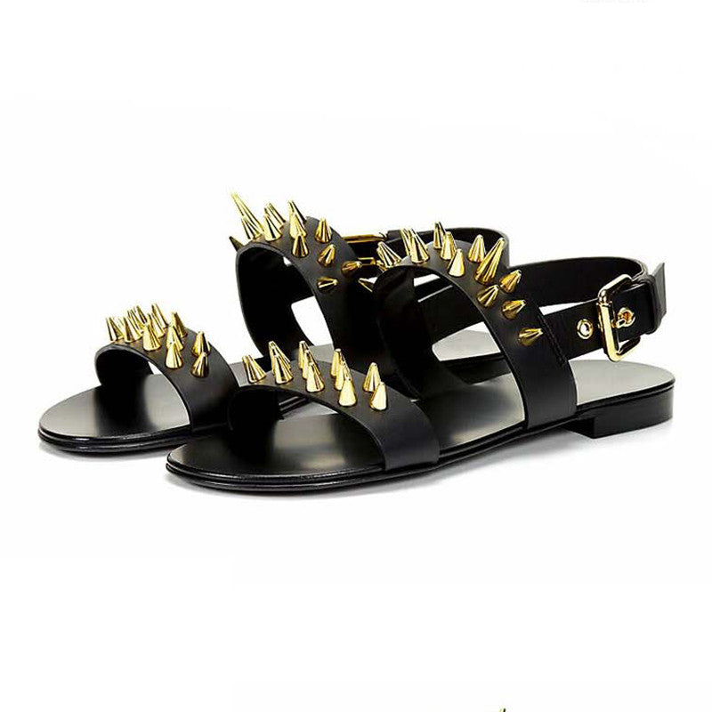 Sandali da uomo Valstrend in vera pelle, stile Rome Rock, ideali per l'estate, con design alla moda e comfort.