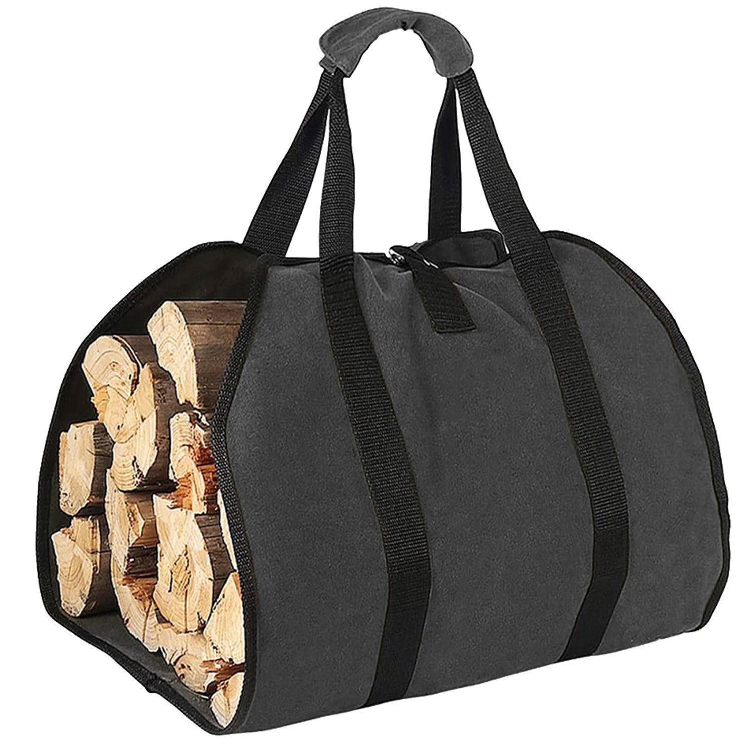 borsa portatile per legna da fuoco all'aperto Valstrend, resistente e maneggevole, ideale per trasportare legna in modo pratico