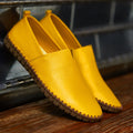 Scarpe slip-on da uomo Valstrend con suola gommino in pelle a strati, comode e stile moderne per il look casual.
