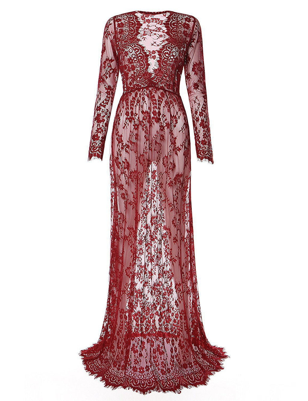 Vestito da notte premaman Valstrend con pizzo, comodo e elegante, ideale per donne incinte, in morbido tessuto.