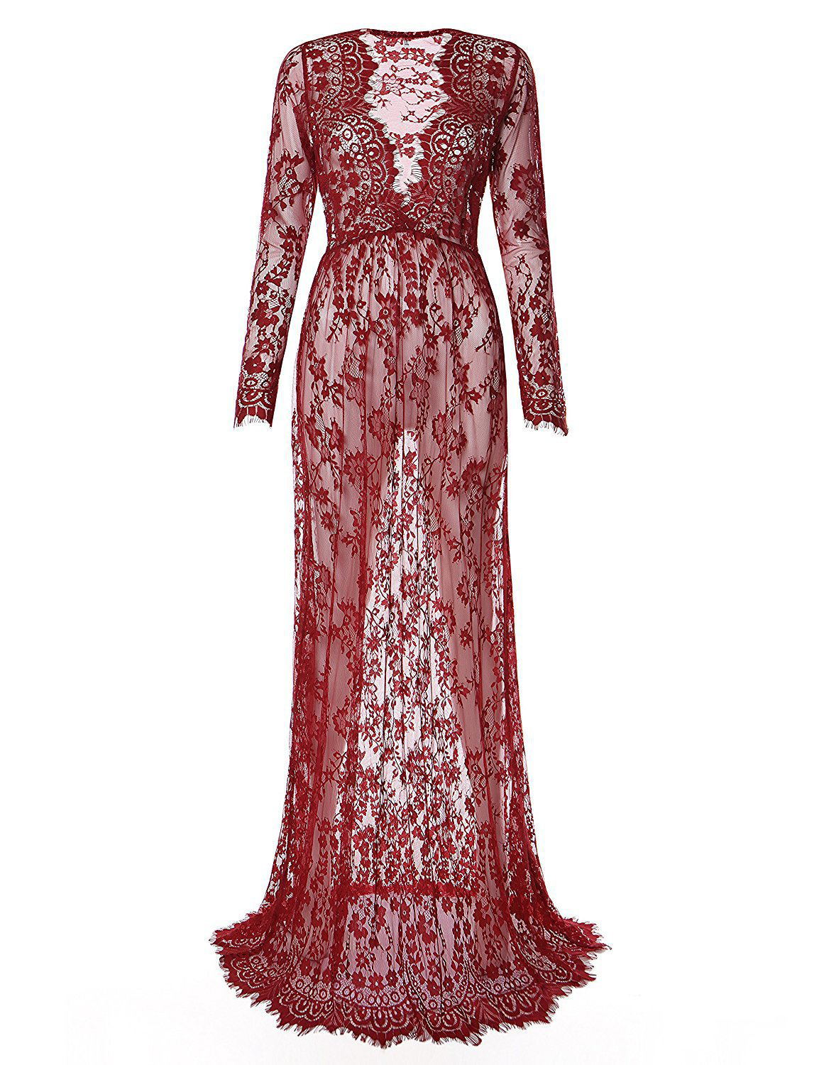 Vestito da notte premaman Valstrend con pizzo, comodo e elegante, ideale per donne incinte, in morbido tessuto.