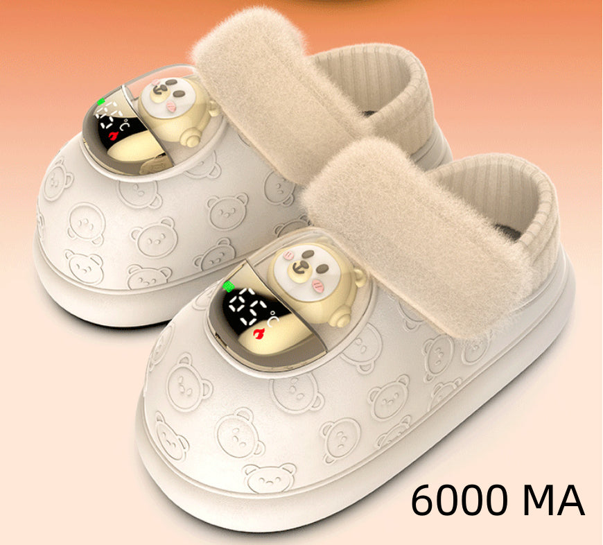 Scarpe riscaldanti ricaricabili Valstrend, calde e confortevoli, con elementi riscaldanti elettrici per uso domestico.