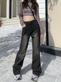Jeans donna Valstrend stile retrò a sigaretta, pantaloni dritti di moda con design elegante e vestibilità comoda.