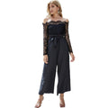 Women's Off-neck Wide-leg Jumpsuit