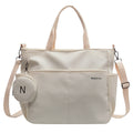 Borsa tote casual in nylon e canvas Valstrend per donna, design pratico e resistente, vista frontale con dettagli eleganti
