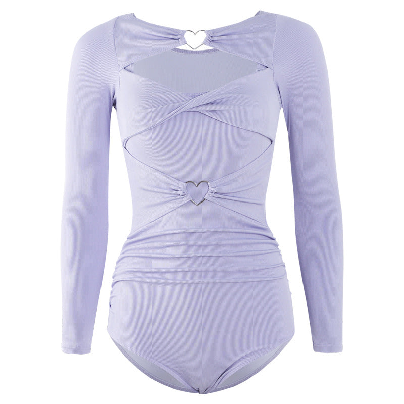 Costume da bagno donna Valstrend con triangolo coprente per hot spring, in tessuto leggero e comodo, vista frontale.