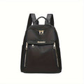 Zaino trendy Valstrend in oxford leggero con manici regolabili e zip dorate, adatto per uscite casuale, vista frontale.