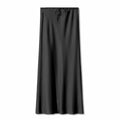 Vestito in satin di alta qualità con gonna a vita alta e lacci, stile sobrio e elegante per donna, marca Valstrend.