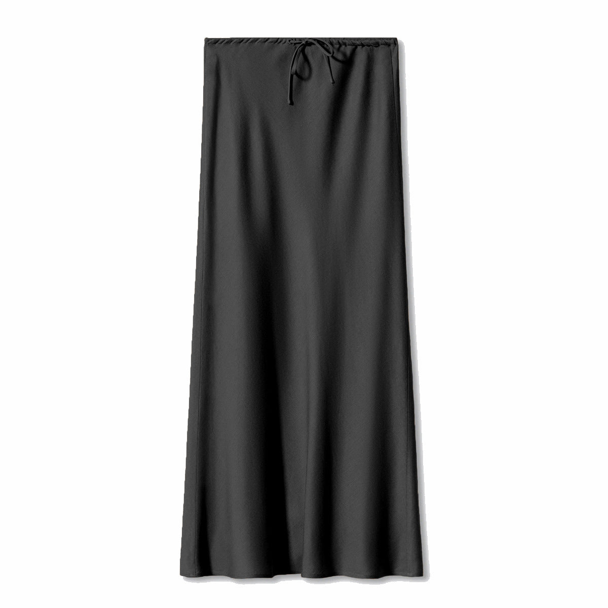 Vestito in satin di alta qualità con gonna a vita alta e lacci, stile sobrio e elegante per donna, marca Valstrend.