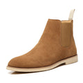 Stivali da uomo Valstrend Shop in nubuck con punta a punta, stivaletti alti in pelle, stile British Martin, altezza caviglia.