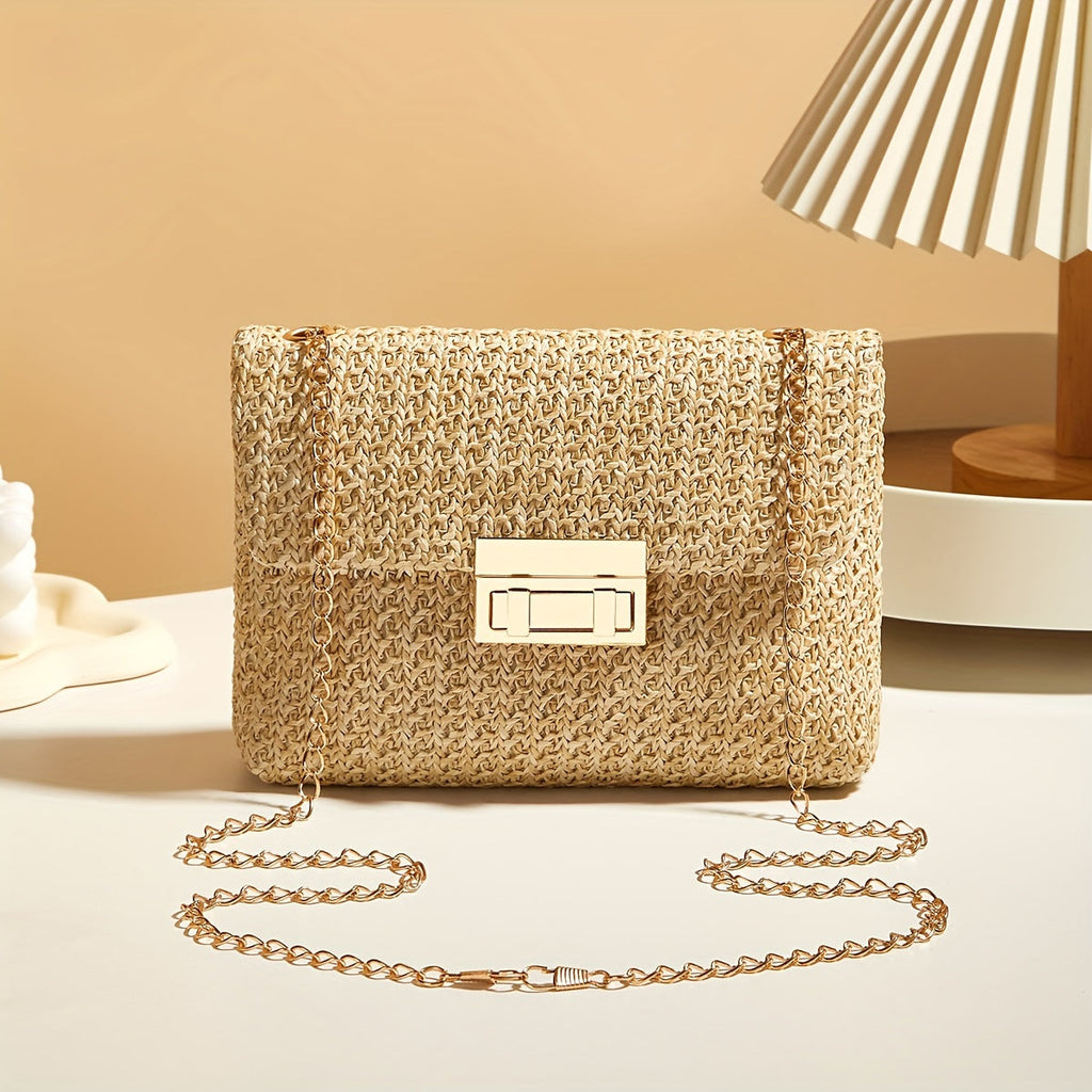Elegant Style Women's Crossbody Bag With Chain Strap For Occasion Theme And Banquet Outfits