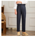 Men's Summer High Waist Straight Cotton And Linen Casual Pants