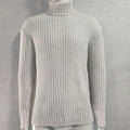 Maglione a collo alto a tinta unita Valstrend, maglione a maniche lunghe slim fit in maglia morbida, colore neutro.