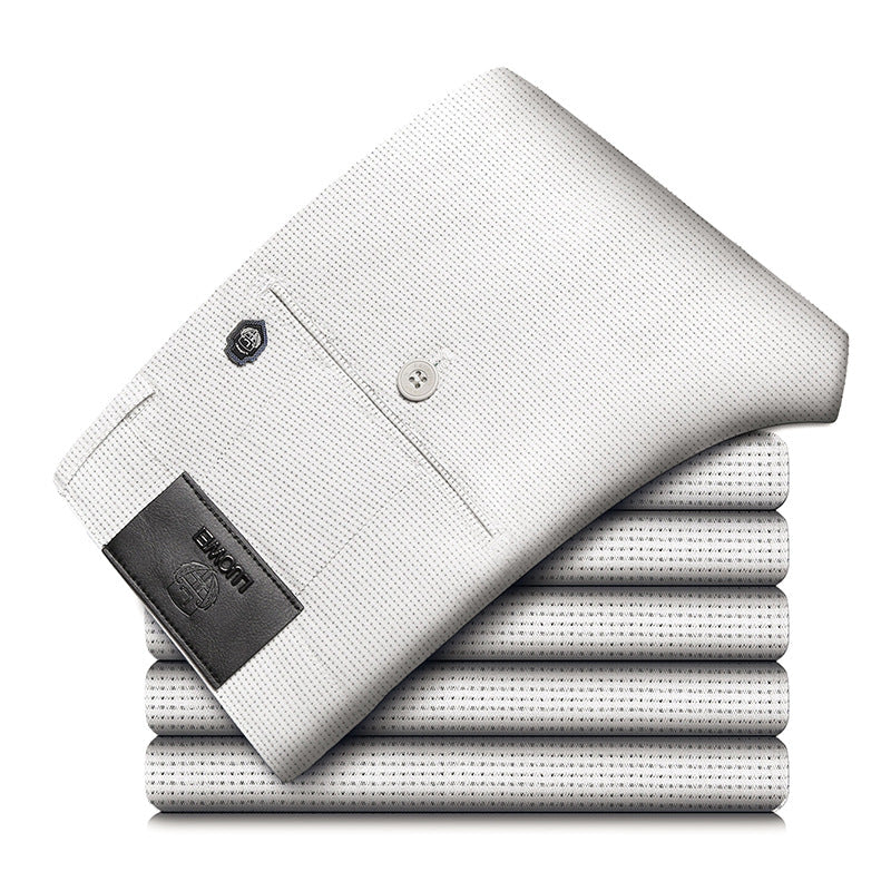 Pantaloni slim fit in fantasia check stretch, pantaloni da uomo di marca Valstrend shop, stile elegante e comodo