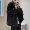 Trendy Hong Kong Style Chic Workwear Denim Jacket Spring Casual