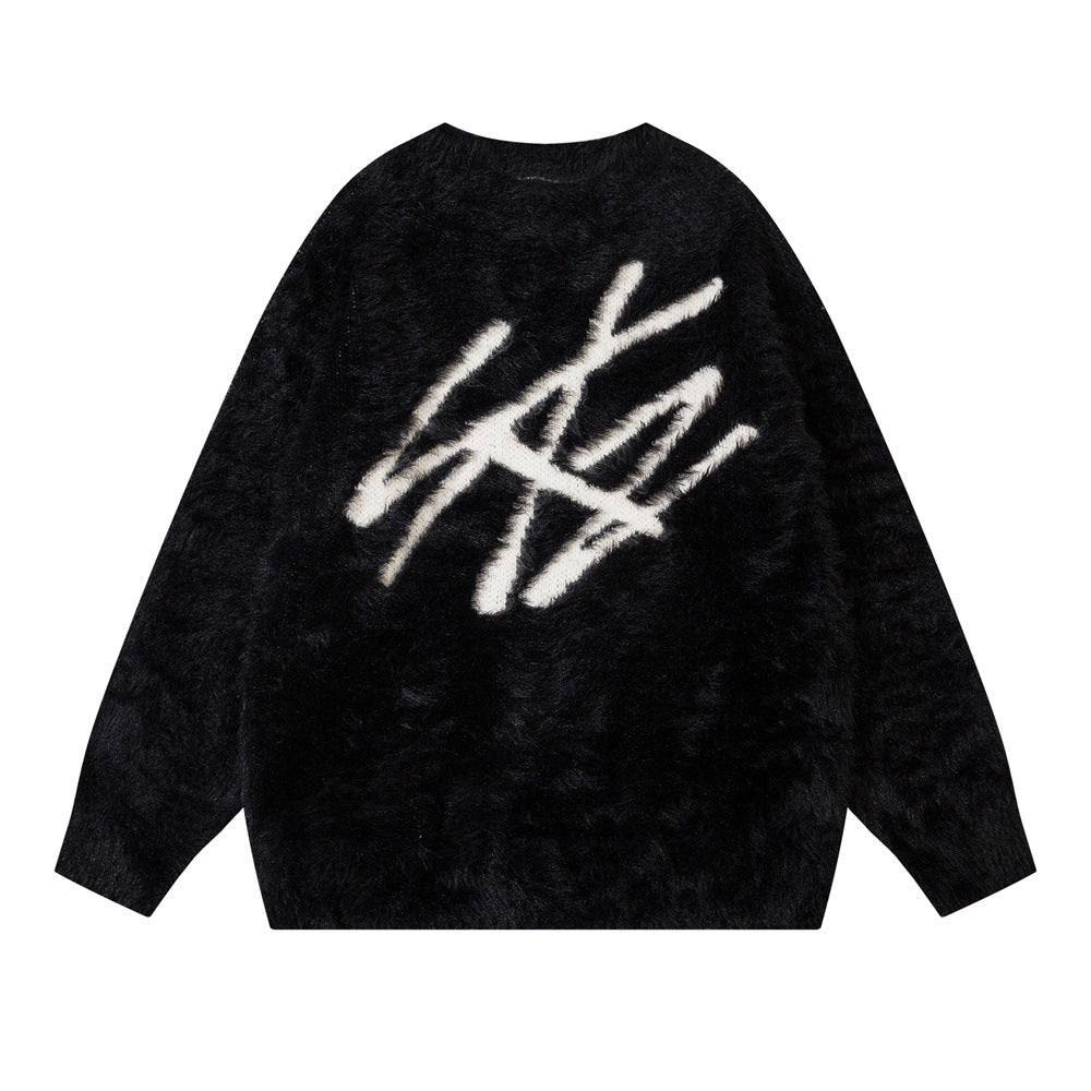 Mink-like Knitwear Men's Crew Neck Casual Pullover Sweater