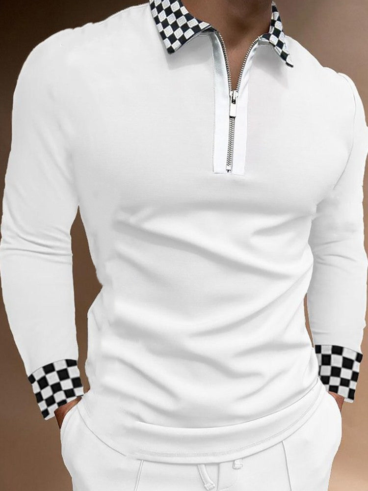 Maglietta da uomo Valstrend shop, stile cross-border Amazon, tessuto comodo, design moderno, vista frontale.