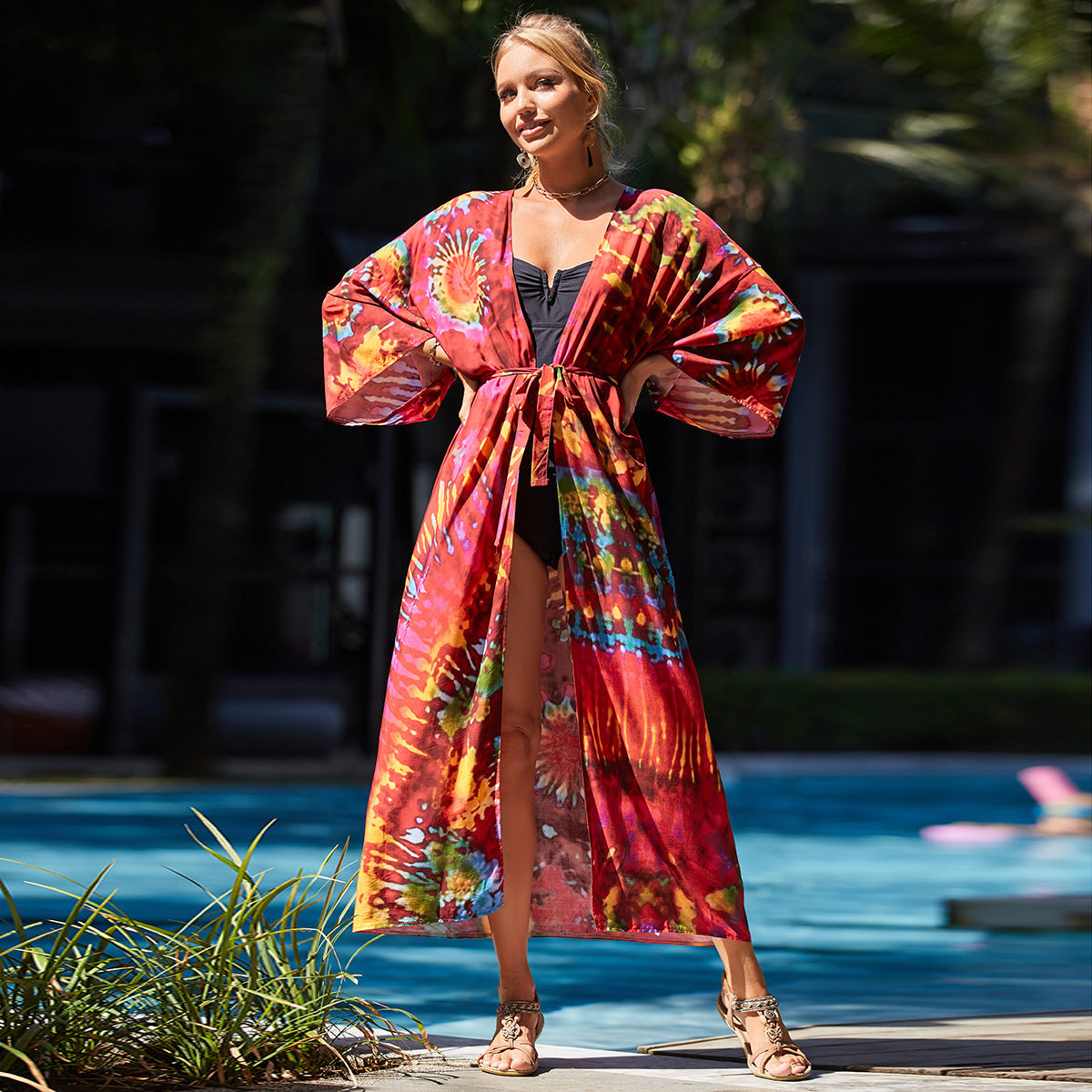 Cardigan da donna Valstrend per protezione solare, copricostume bikini, tessuto leggero e comodo per il mare e la spiaggia
