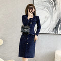 Overknee Long Trendy Anti-aging Slimming Long Sleeve Bottoming Sweater Skirt