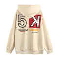 Giacca felpa con cappuccio Valstrend shop, stampa lettere hip hop, vestibilità ampia, tessuto morbido e comodo, stile urbano.