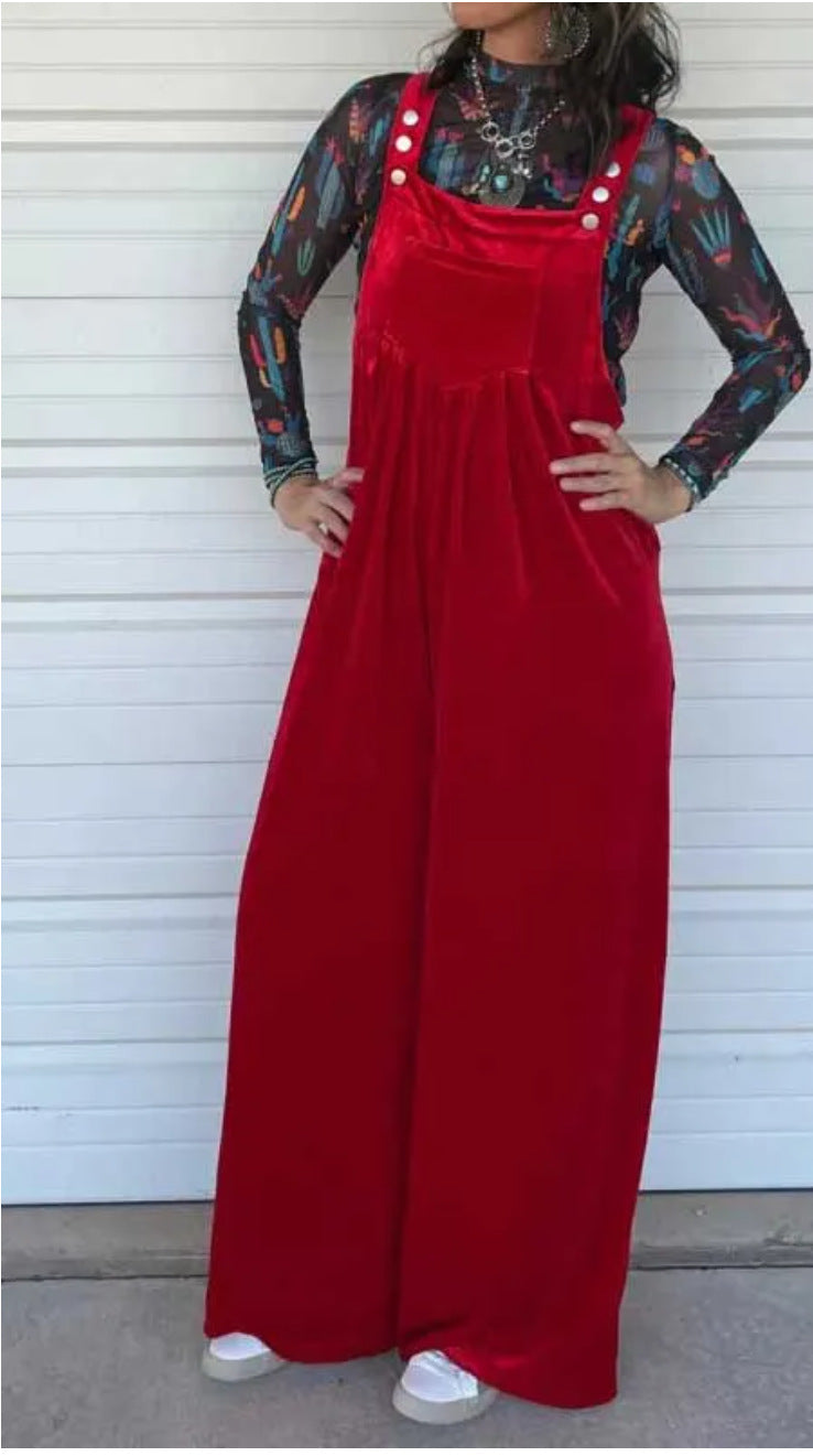 Pantaloni salopette color solidale Valstrend, stile europeo e americano, con bretelle, abbigliamento alla moda e casual.