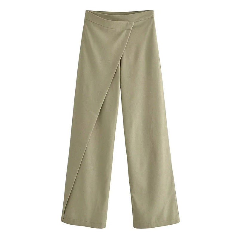 Pantaloni donna Valstrend in lino misto con stile casual, avvolgenti e versatili, adatti a look comodi e alla moda.