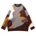 Maglione girocollo autunnale Valstrend con cuciture irregolari e dettagli in contrasto, stile casual e rilassato.