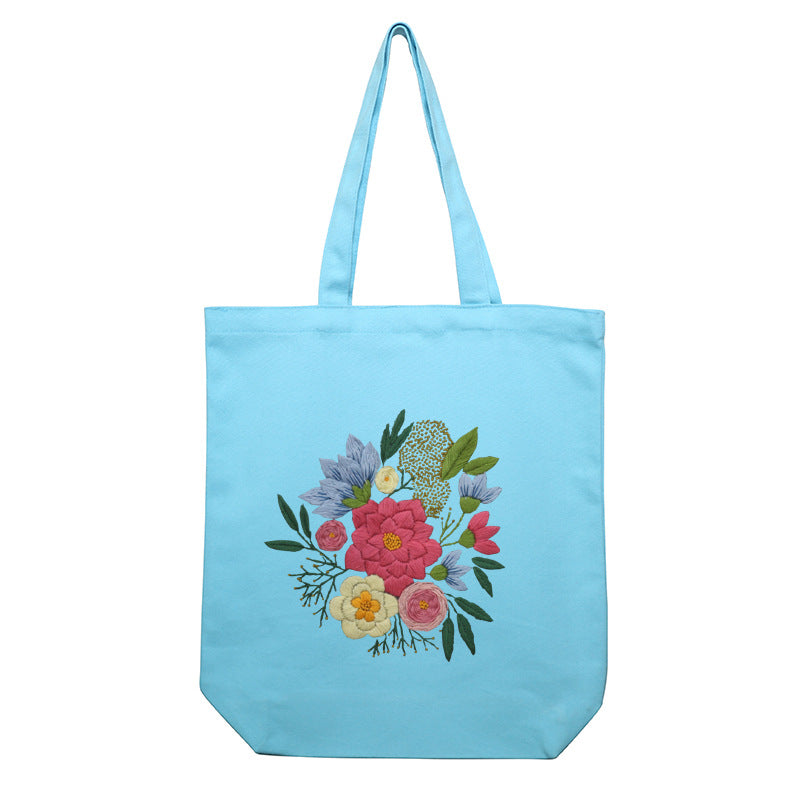 Borsa a tracolla in tessuto canvas con ricami fatti a mano, stile Diy, marca Valstrend shop.