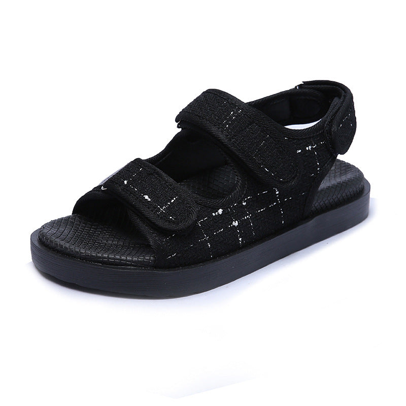 Sandali versatili Valstrend con suola in poliuretano e chiusura a Velcro, ideali come scarpe da spiaggia e da giorno.