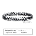 Bracciale spesso in acciaio inossidabile per uomo, ornamento europeo e americano, di marca Valstrend, con dettagli eleganti.