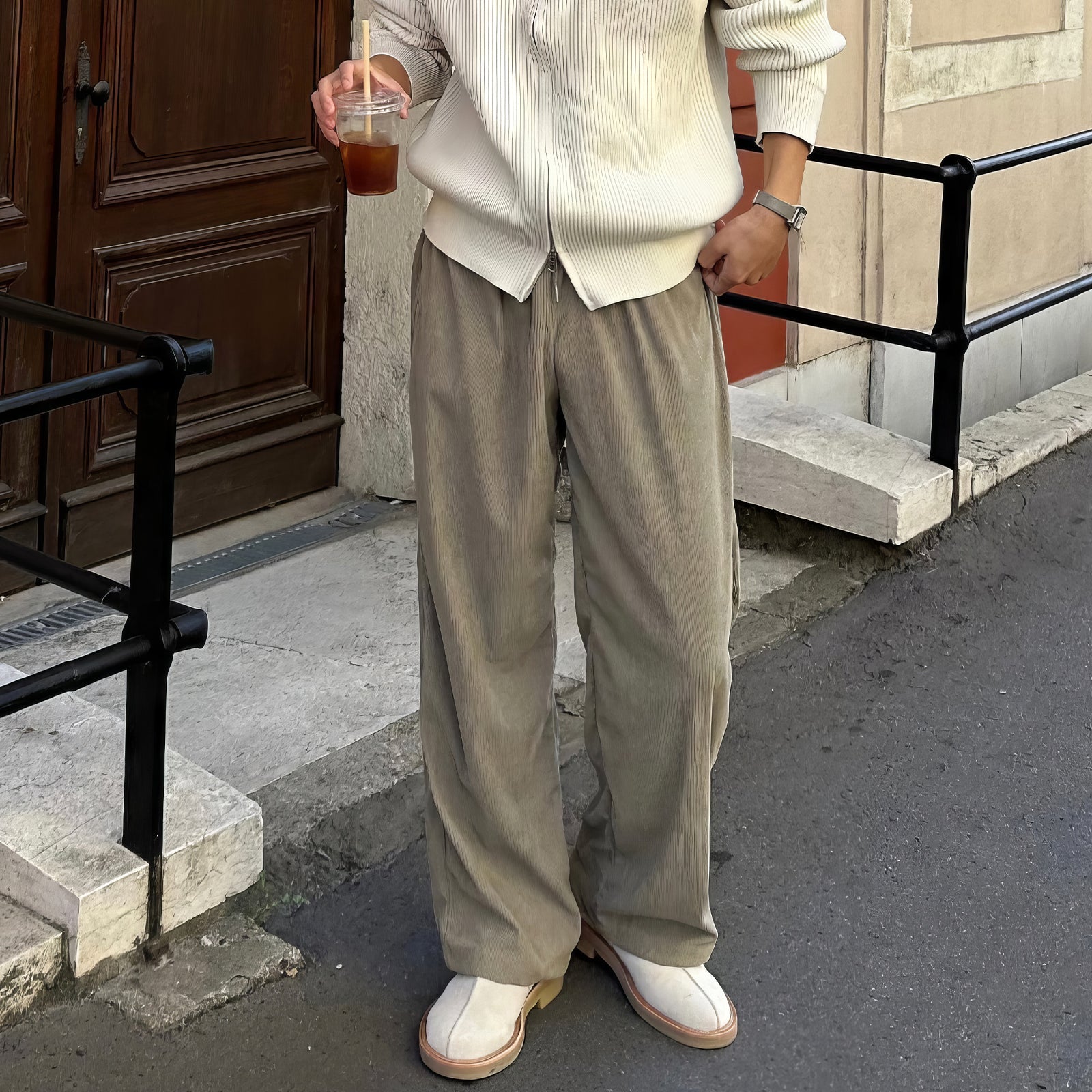 Men's Vintage Chenille Straight Casual Pants